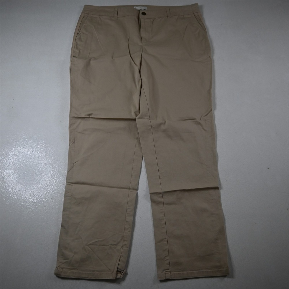 C 1946 16 Khaki Straight Leg Chino Womens Pants‎